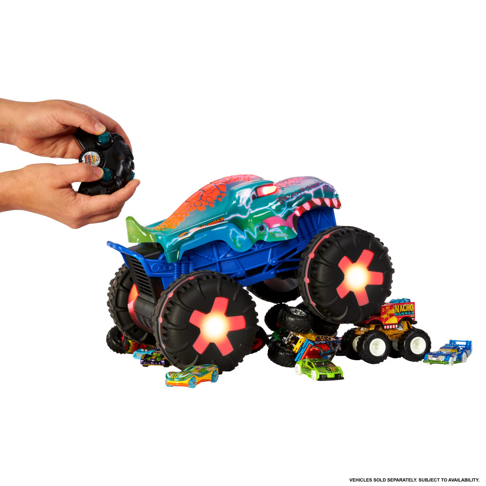 Vehículo de Control Remoto Mega Wrex con Luces y Sonidos Monster Trucks HOT WHEELS image number null