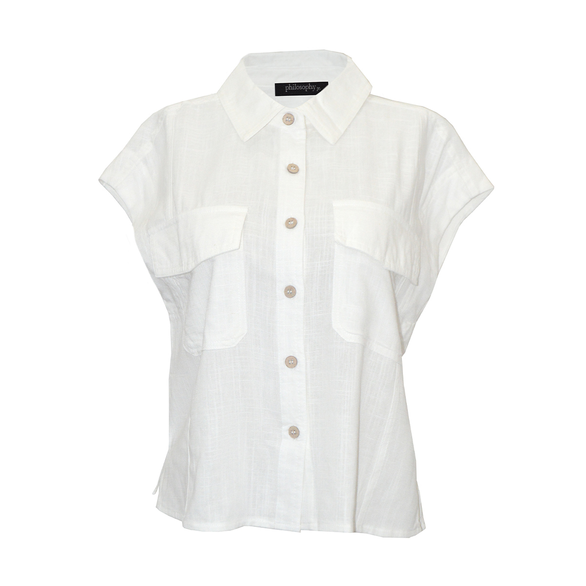Blusa Lisa con Bolsillos Philosophy para Mujer image number null