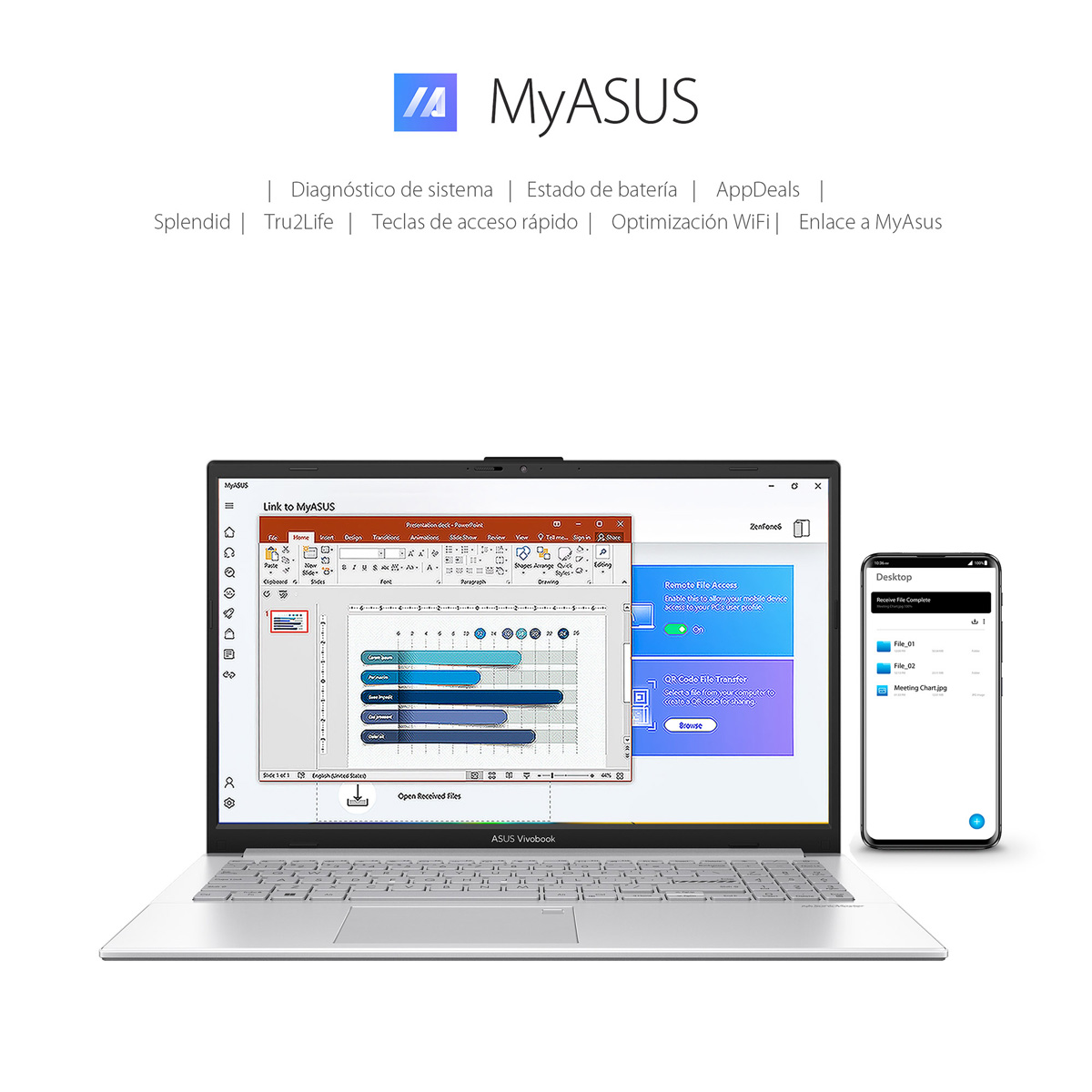 Laptop ASUS VivoBook Go E1504FA-NJ881W R5 7520U 16 RAM 512G+ Mochila y Mouse image number null