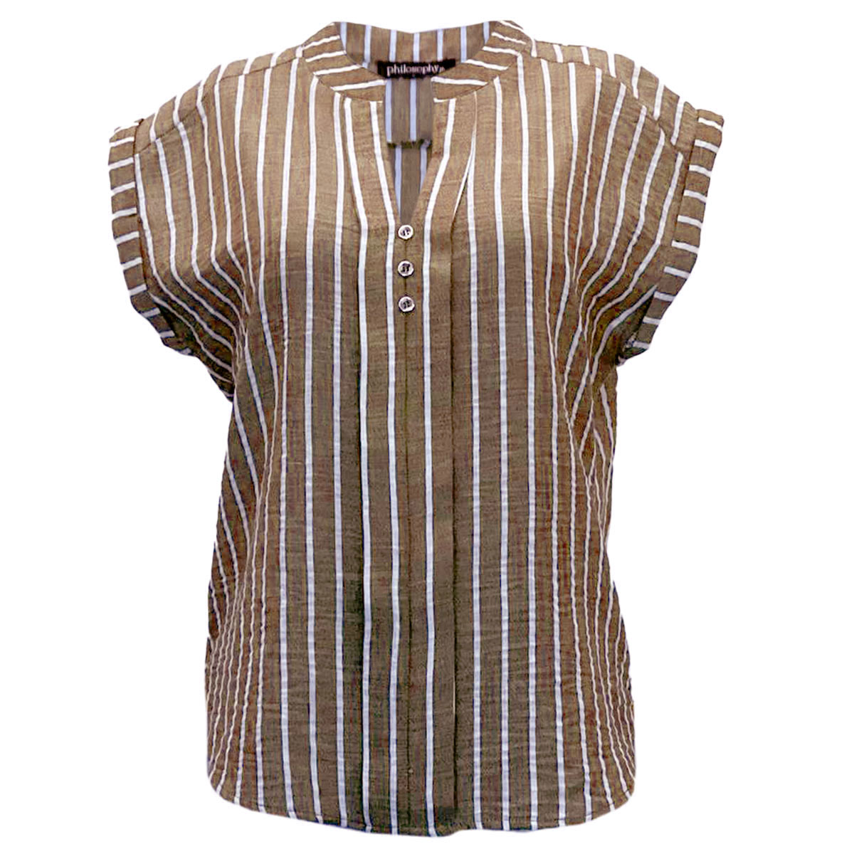 Blusa con Estampado a Rayas Philosophy Talla Mediana para Mujer image number null