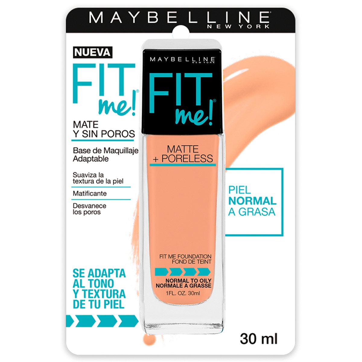 Base de Maquillaje Maybelline New York Fit Me! 310 Sun Beige 30ml image number null