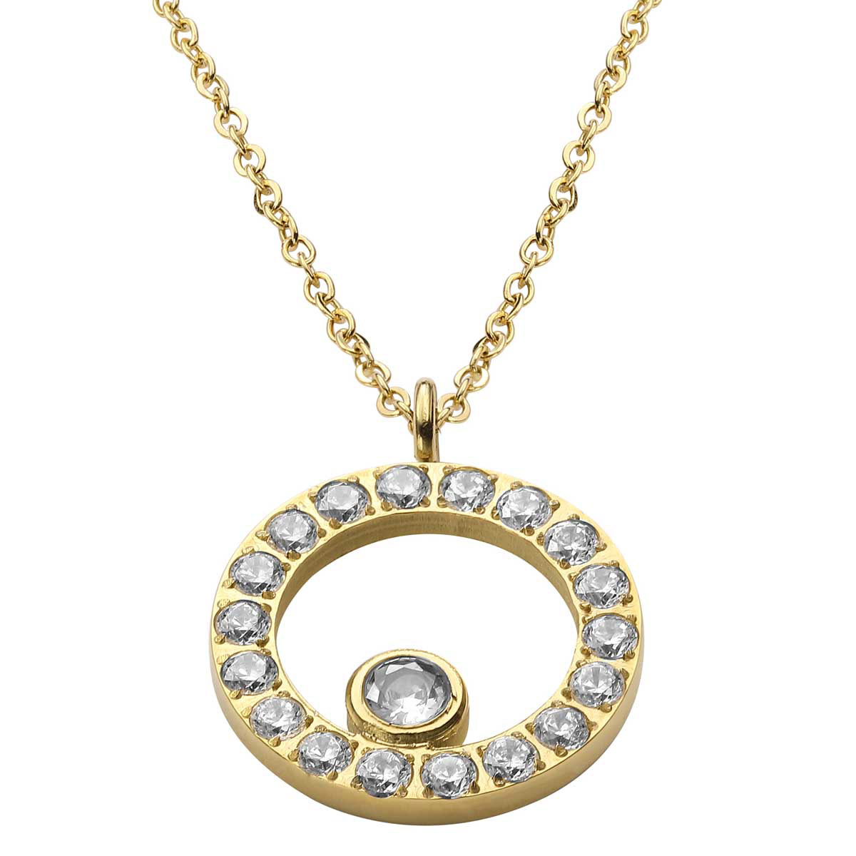 Collar de Acero Inoxidable Color Dorado Enso image number null