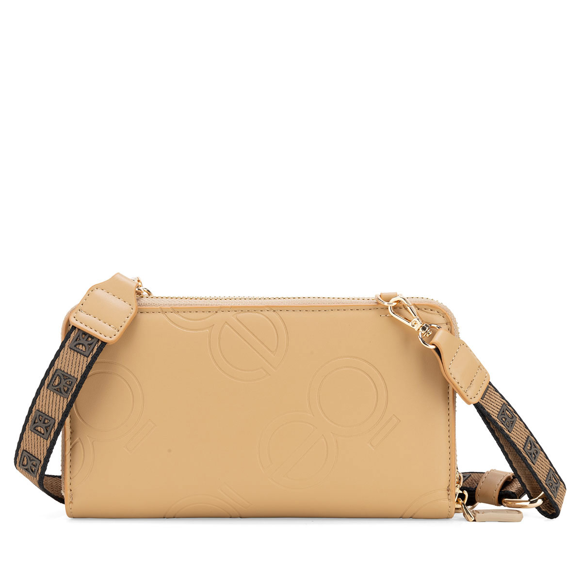 Billetera Cierre Doble Cloe Color Camel para Mujer image number null