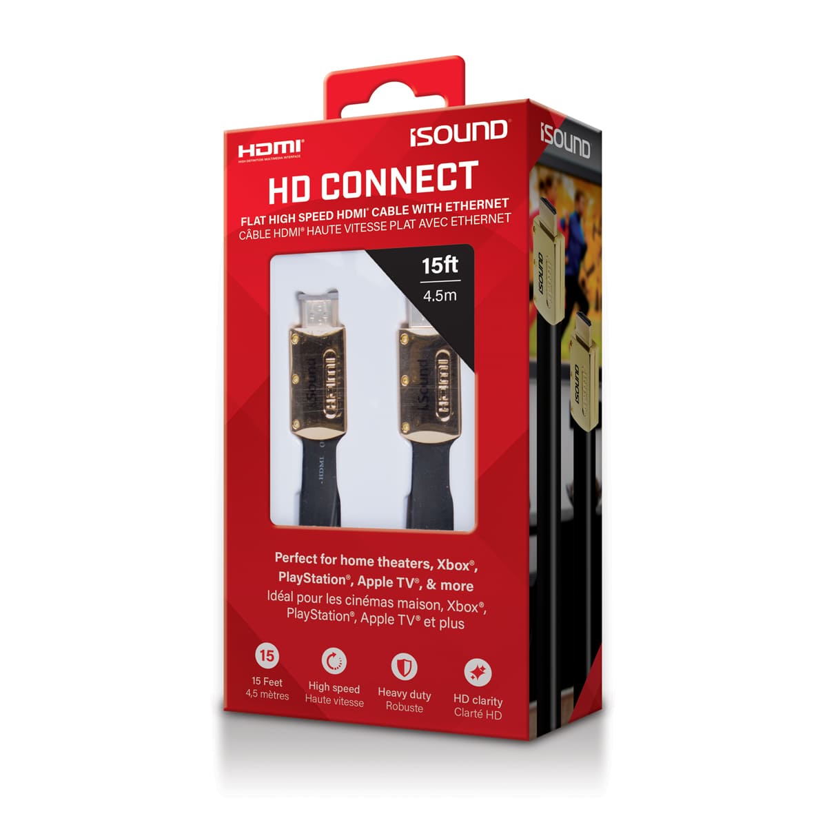 Cable Con Ethernet Hdmi Isound Flat High Speed image number null