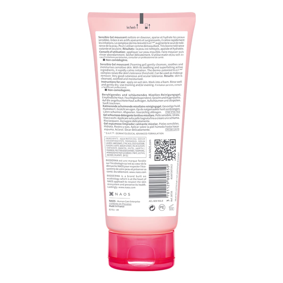 Bioderma Sensibio Gel Moussant Gel Limpiador con Poder Hidratante Reforzado 100 ml image number null