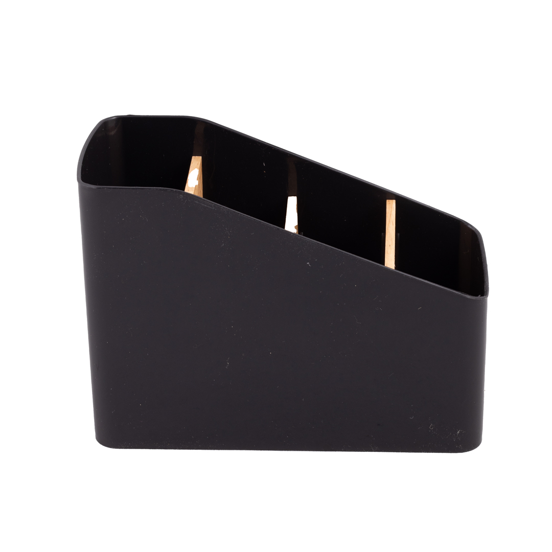 Home Nature Organizador de plástico para escritorio con división de madera image number null