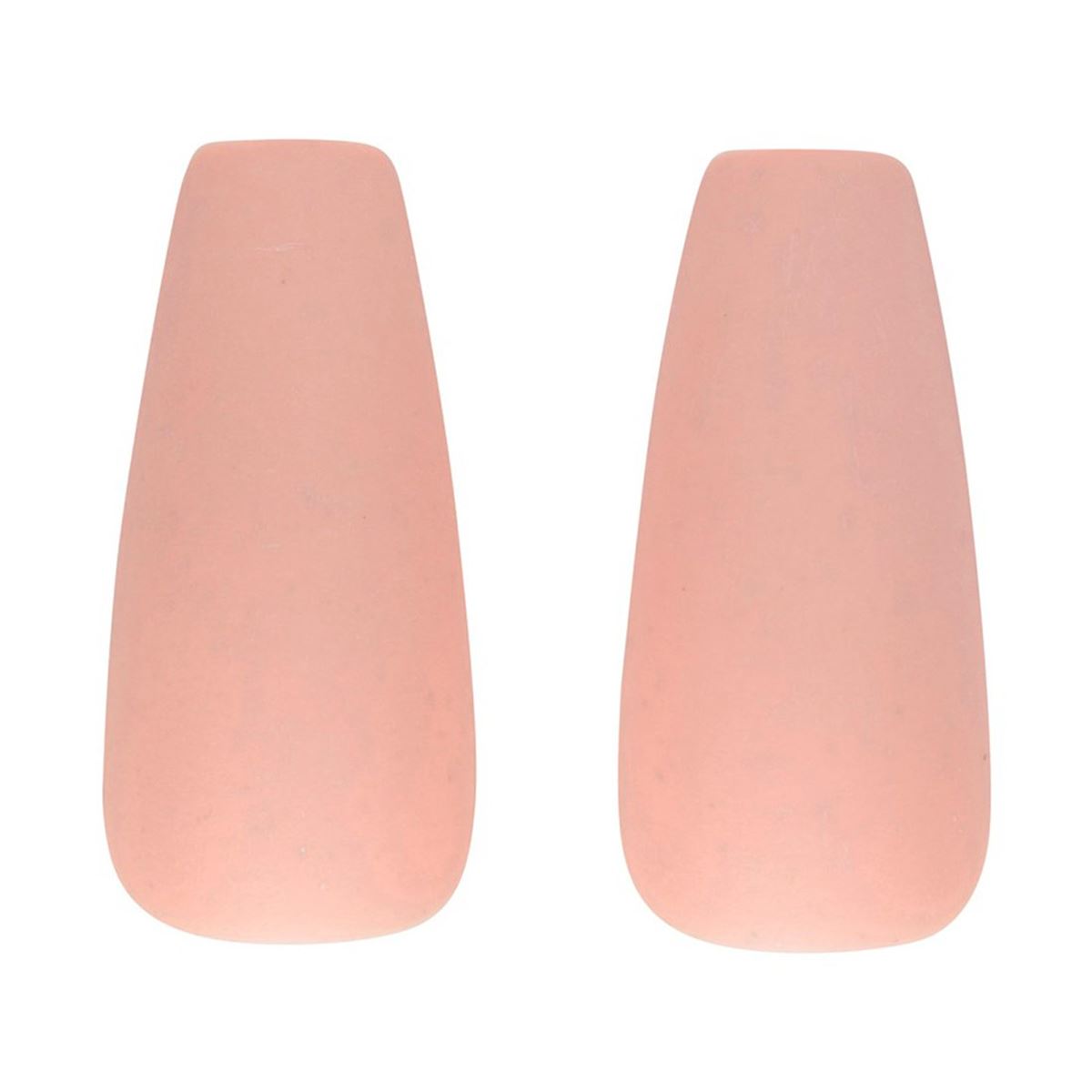 Kit Uñas Postizas Medium Coffin Nude Matte 24 piezas image number null