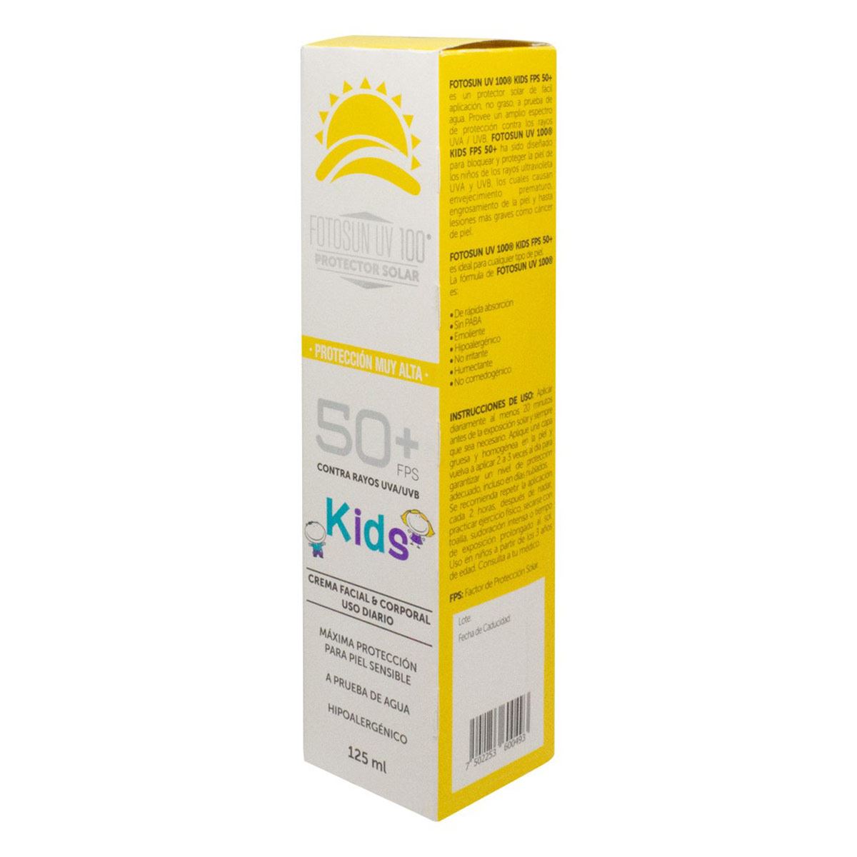Fotosun UV 100 Kids para niños 125 ml image number null