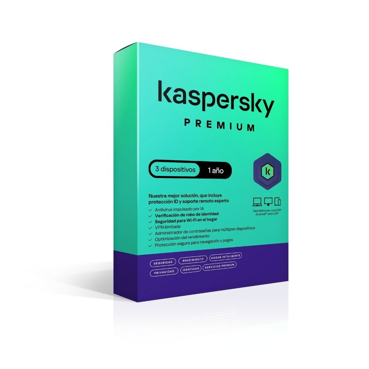 Kaspersky Premium para 3 Dispositivos 1 Año image number null