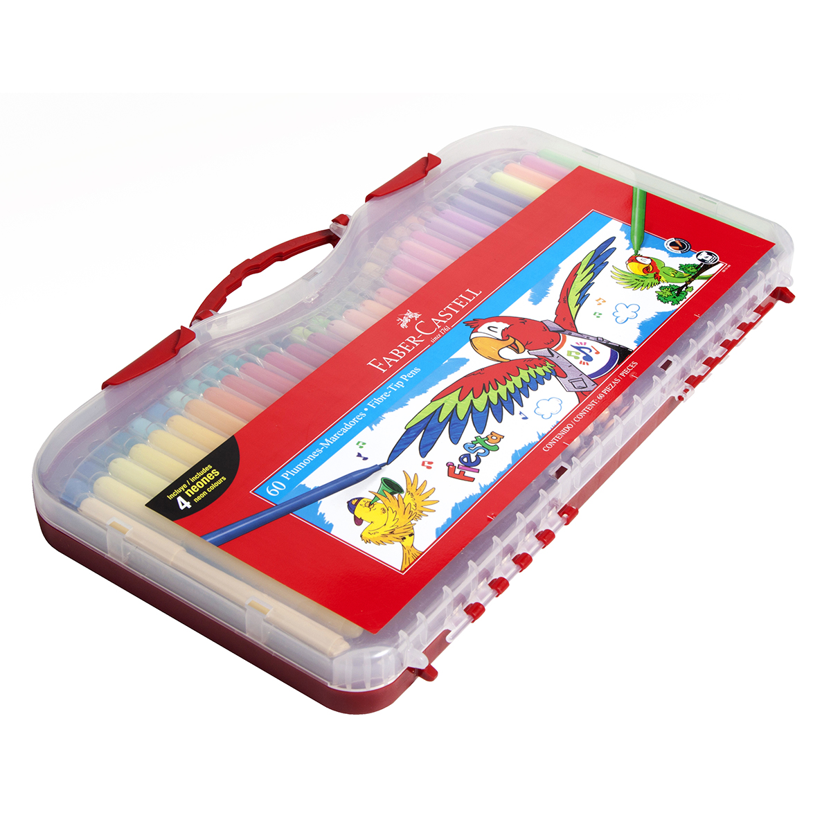 Caja Con 60 Plumones Fiesta 45 Rígido Faber-Castell image number null