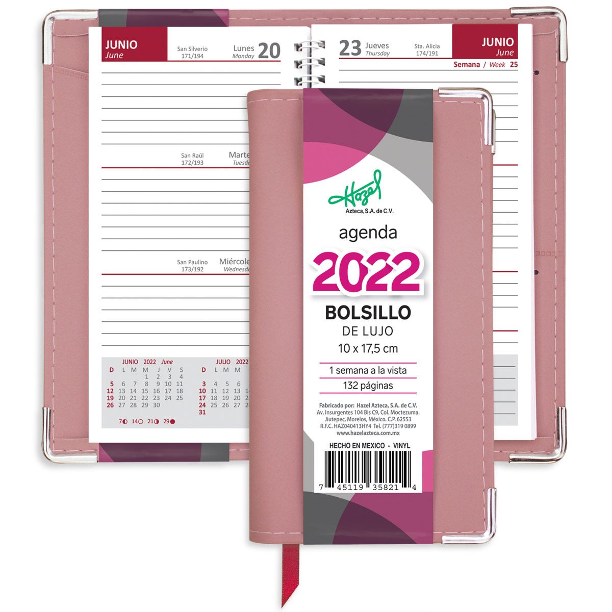 Agenda Lujo Rosa image number null