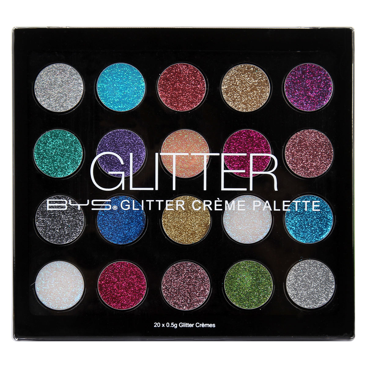 Paleta Sombras en Gel con Glitter 20 Colores BYS image number null