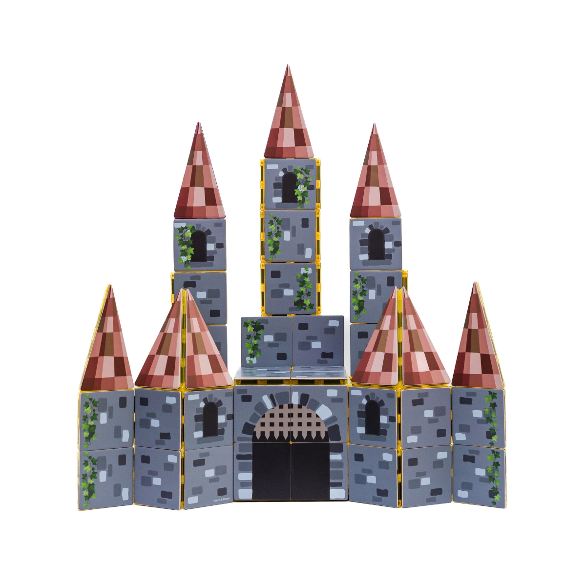 Set Mosaicos Magn&eacute;ticos Castillo 40 Piezas Learn & Grow Toys image number null