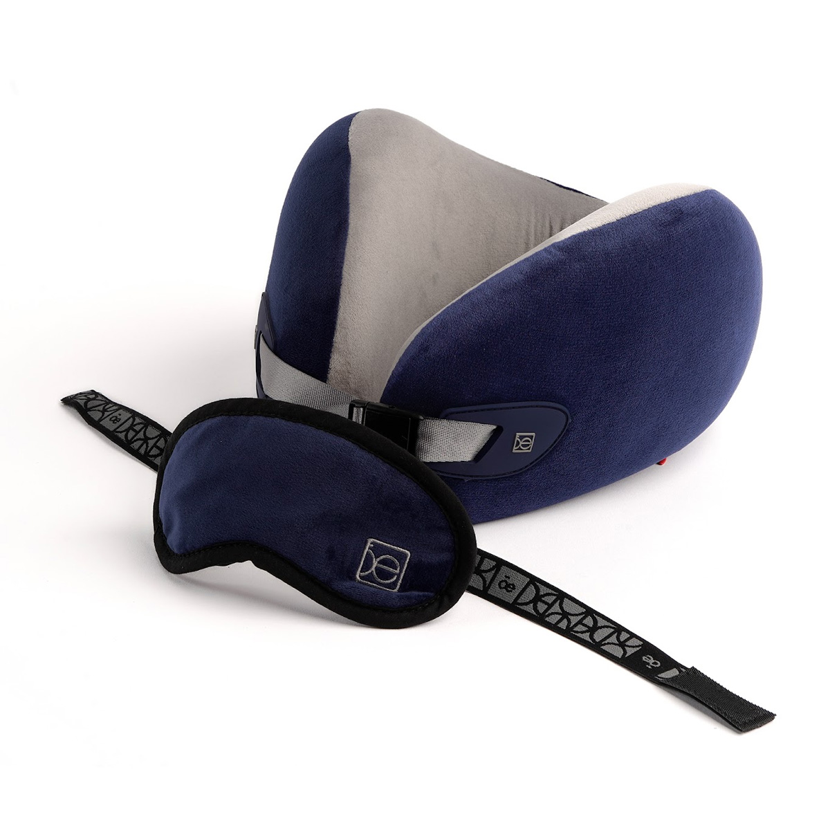 Almohada De Viaje Con Antifaz Azul Gris Cloe image number null