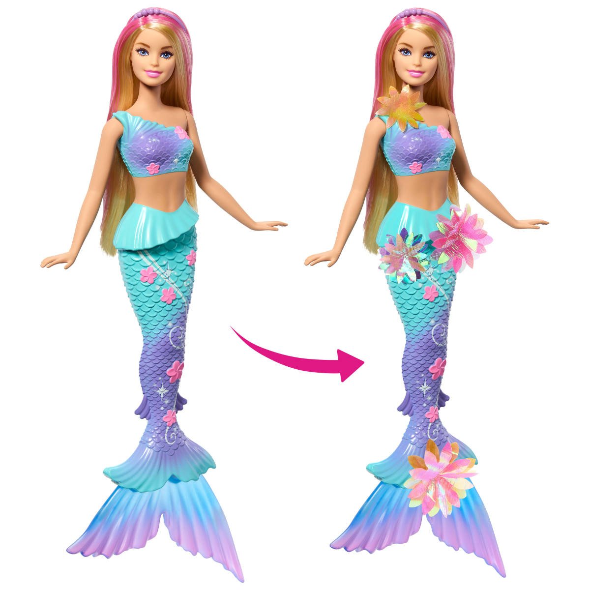 Barbie Fantas&iacute;a Mu&ntilde;eca Sirena Con Transformaci&oacute;n image number null