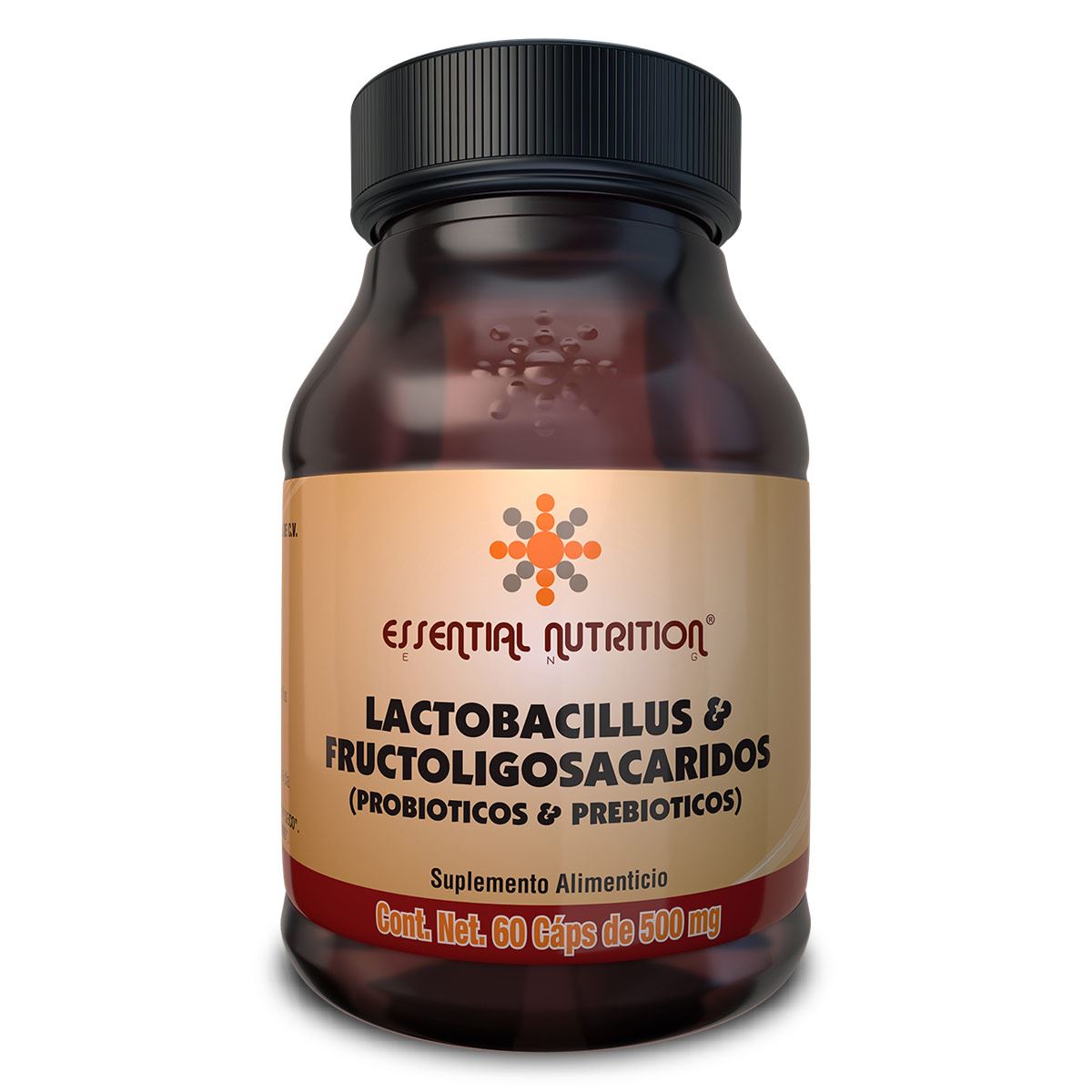 Suplemento Lactobacillus & F.O.S 60 Cápsulas 500mg Essential Nutrition image number null