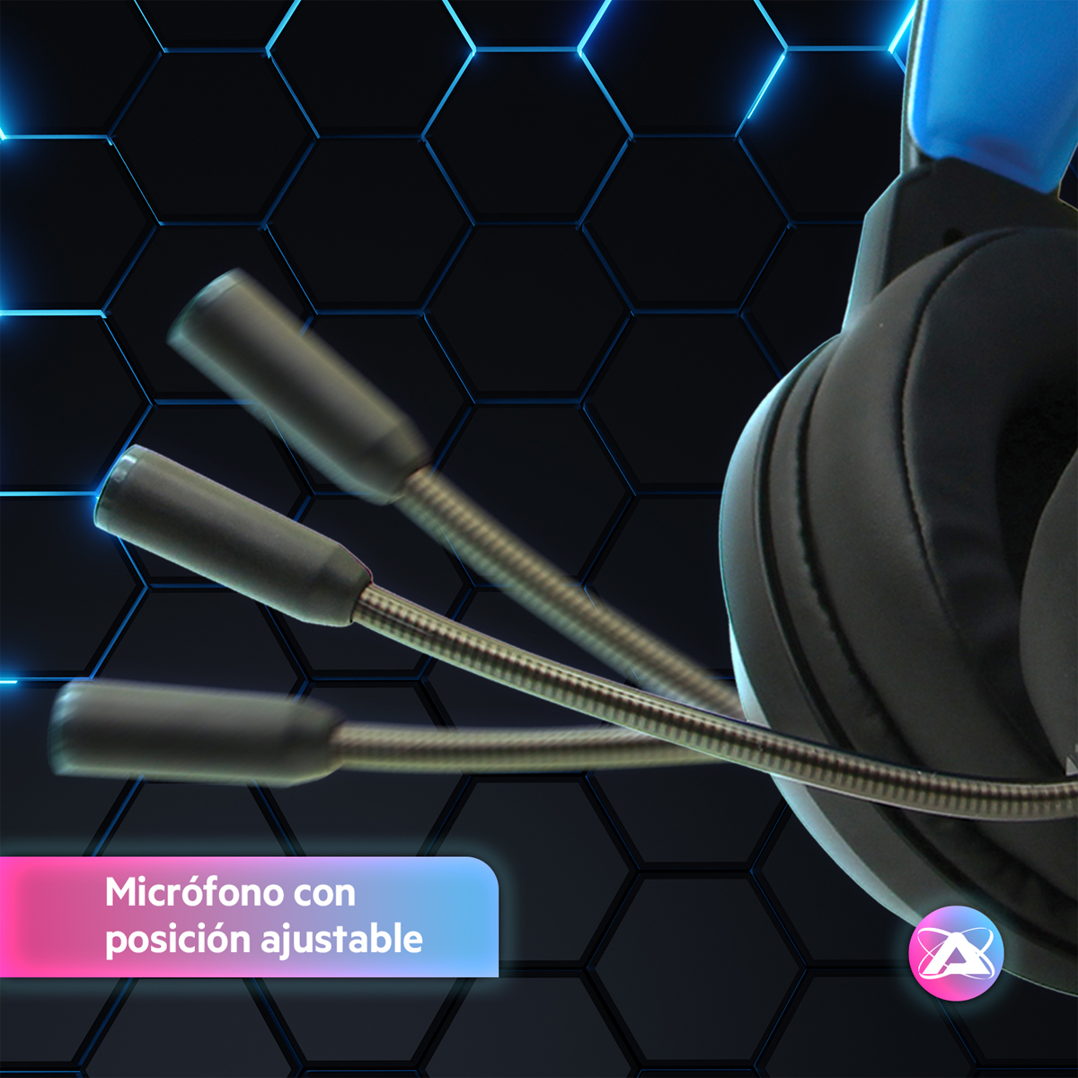 Aud&iacute;fonos Gamer RGB ATOM GAMES para PlayStation Al&aacute;mbrico con Micr&oacute;fono Ajustable image number null