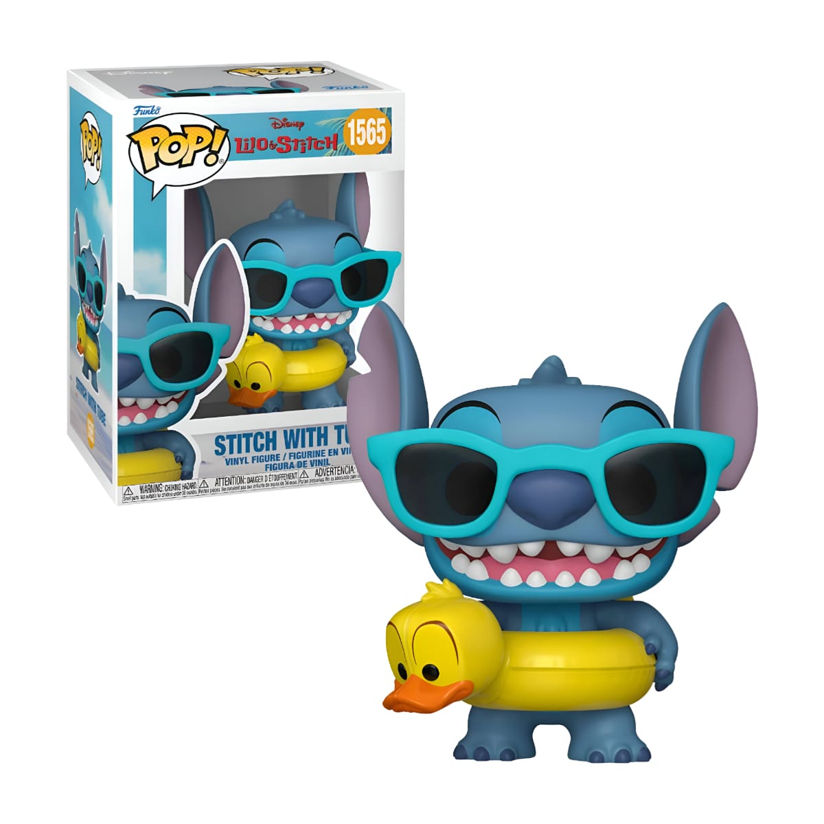 Funko Pop Disney Disney Lilo y Stitch Stitch con Salvavidas de Pato image number null