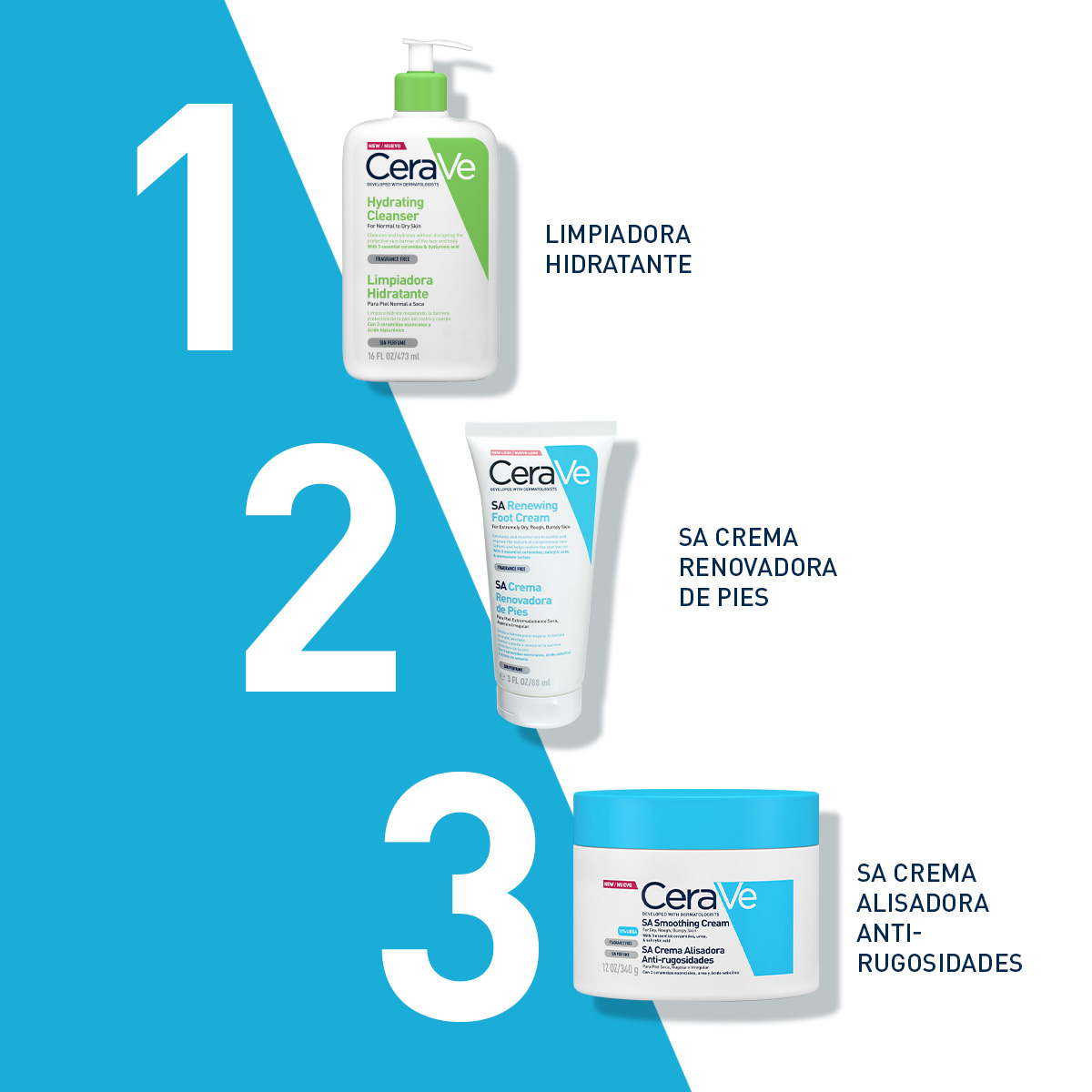 Crema Alisadora Anti-Rugosidades 340 g Cera Ve image number null