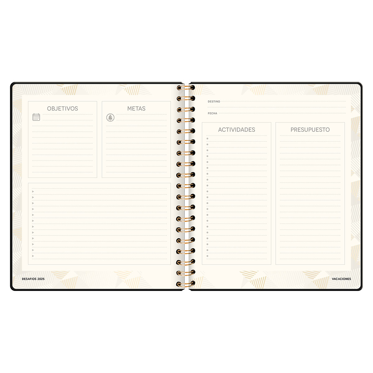 Agenda Diaria con Espiral Negra Premium Paper image number null
