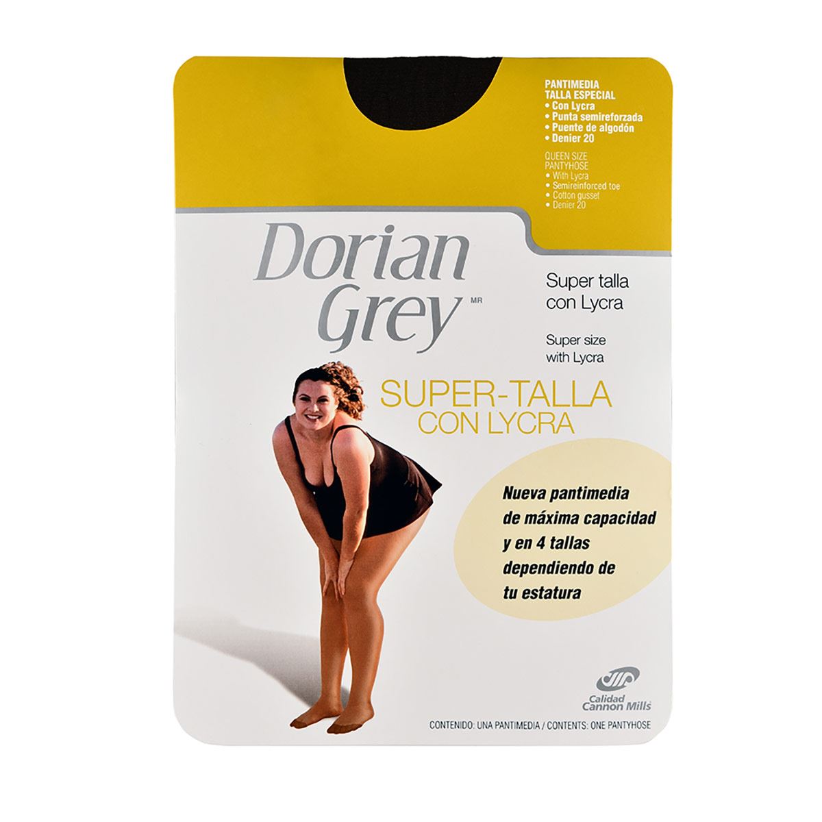 Pantimedia Dorian Grey super talla punta semireforzada 4012 chica negro dama image number null