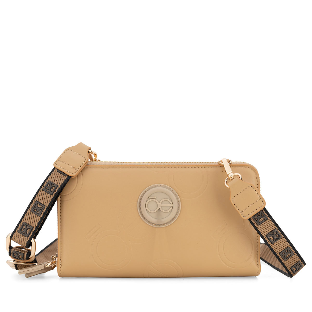 Billetera Cierre Doble Cloe Color Camel para Mujer image number null