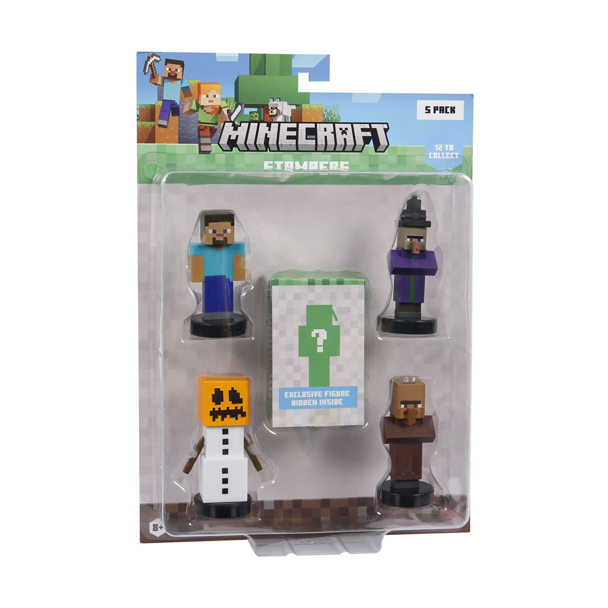 Set de Cinco Figuras MINECRAFT de Colecci&oacute;n Stampers Blister image number null