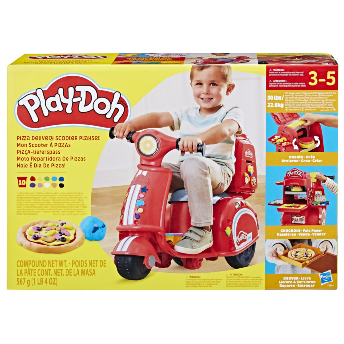 Moto Scooter Play-doh Repartidor de Pizzas image number null