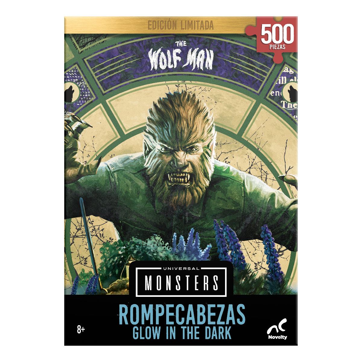 Rompecabezas Edici&oacute;n Limitada Monstruos Cl&aacute;sicos - Hombre Lobo Glow in the Dark 500 piezas image number null