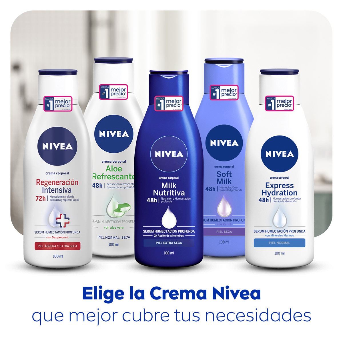 Crema Corporal con Karité para Mujer, Soft Milk 48 horas de Humectación Profunda para Piel Seca, 100 ml image number null