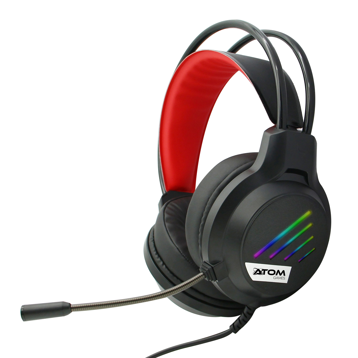Aud&iacute;fonos Gamer RGB ATOM GAMES para NSW Al&aacute;mbrico con Micr&oacute;fono Ajustable image number null