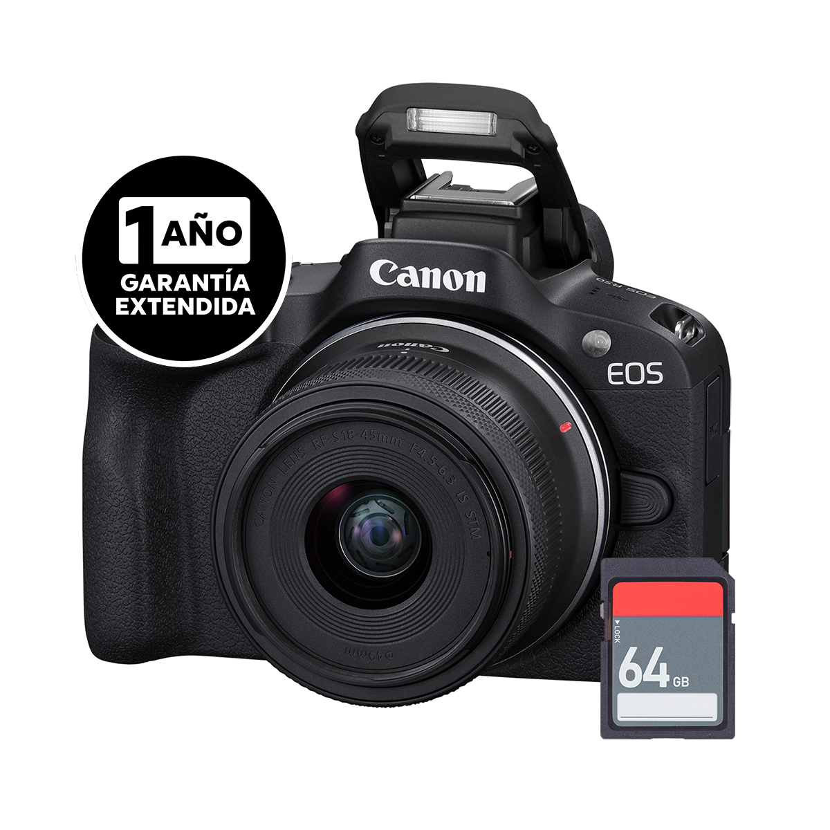 Cámara Canon Kit R50 Lente 18-45 Sd G Ext image number null