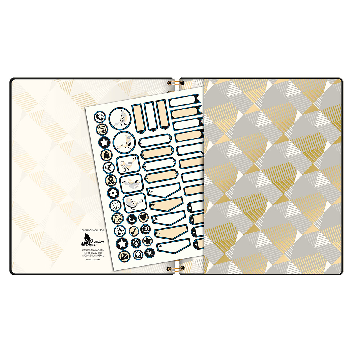 Agenda Diaria con Espiral Petróleo Premium Paper image number null