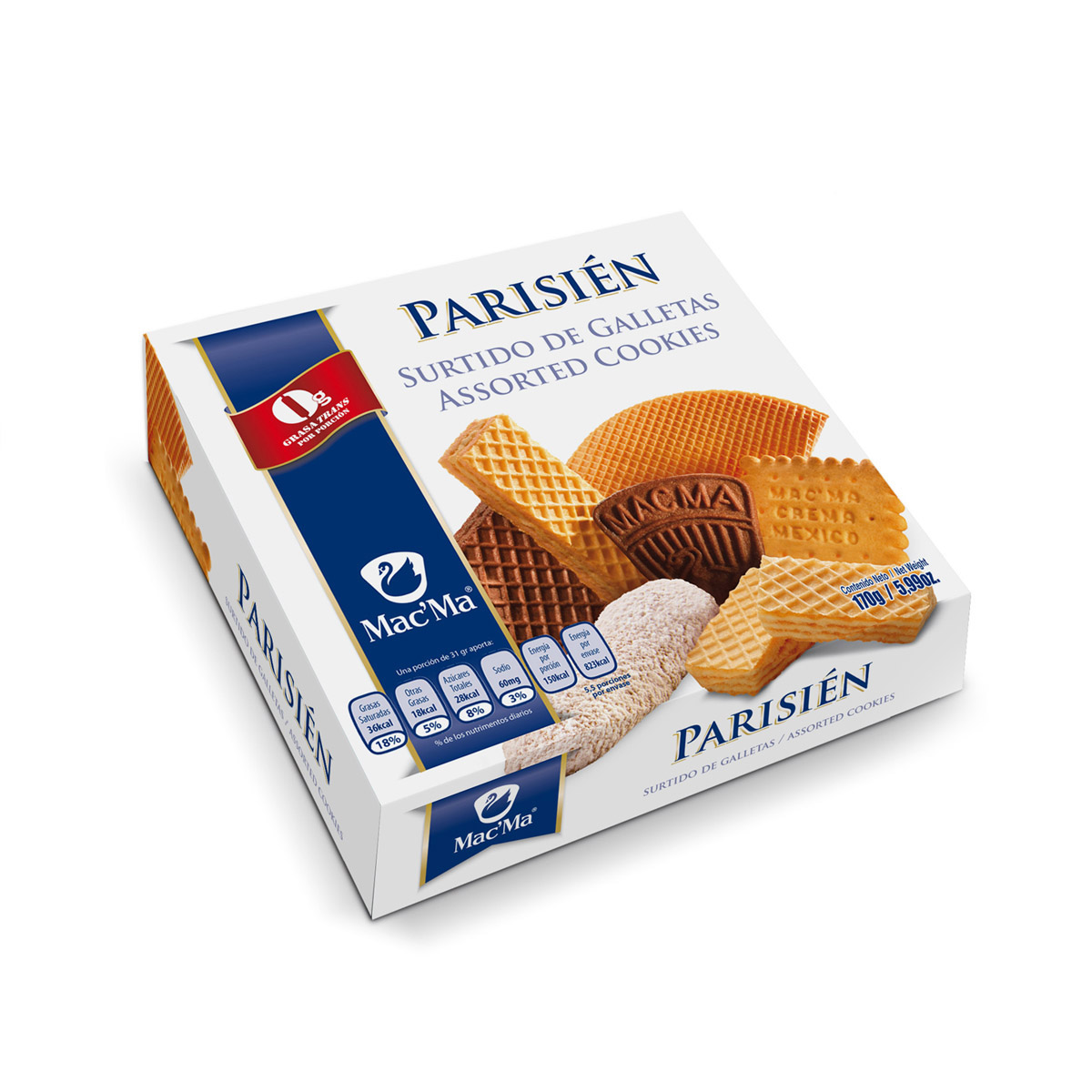 Surtido de Galletas Parisién Mac'Ma 170g image number null
