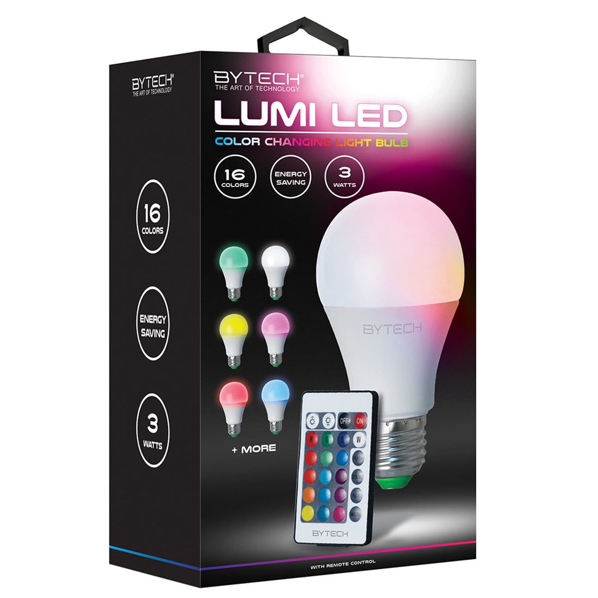 Foco LED Bytech con control remoto multicolor image number null