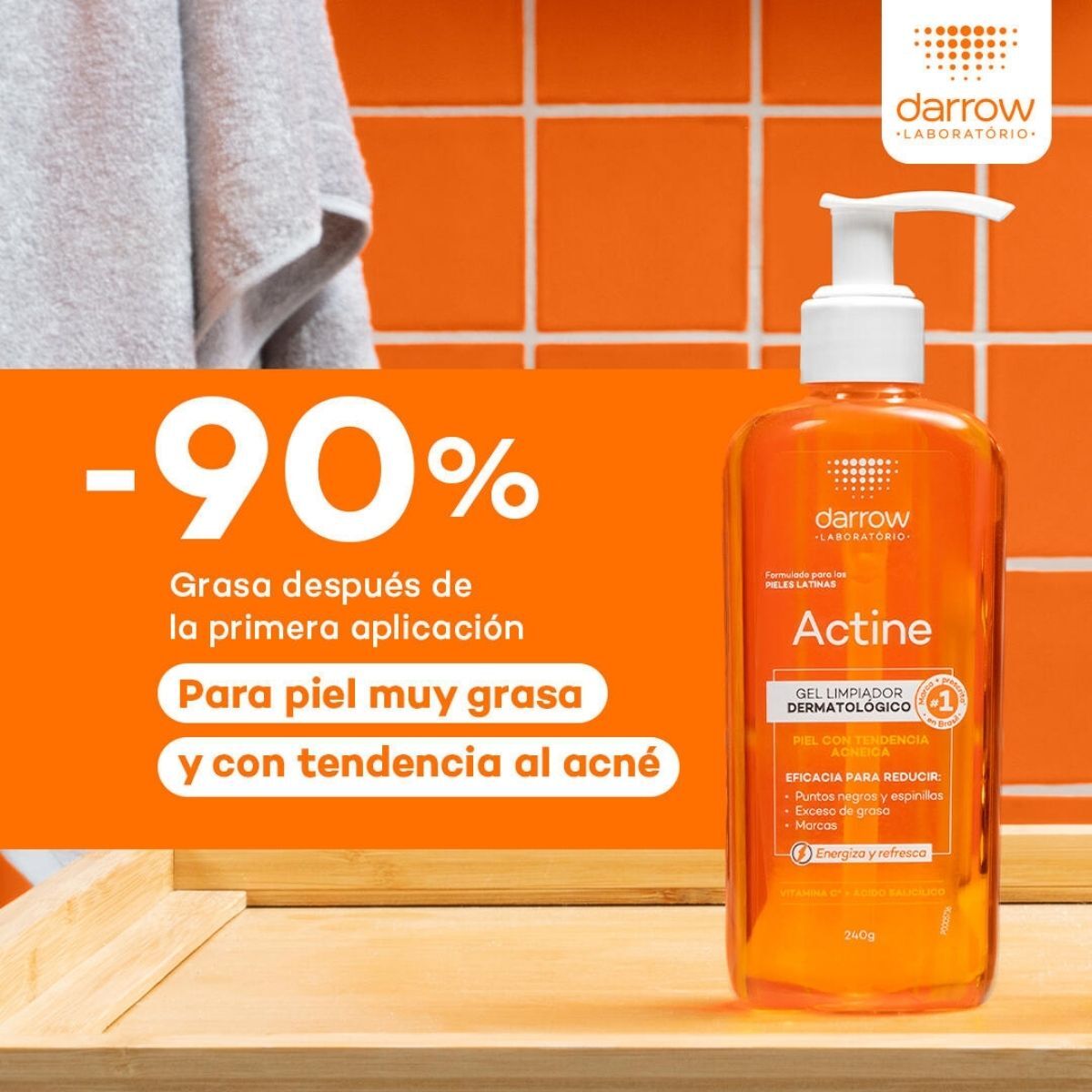 Actine Gel Limpiador Facial con Vitamina C 400ml image number null