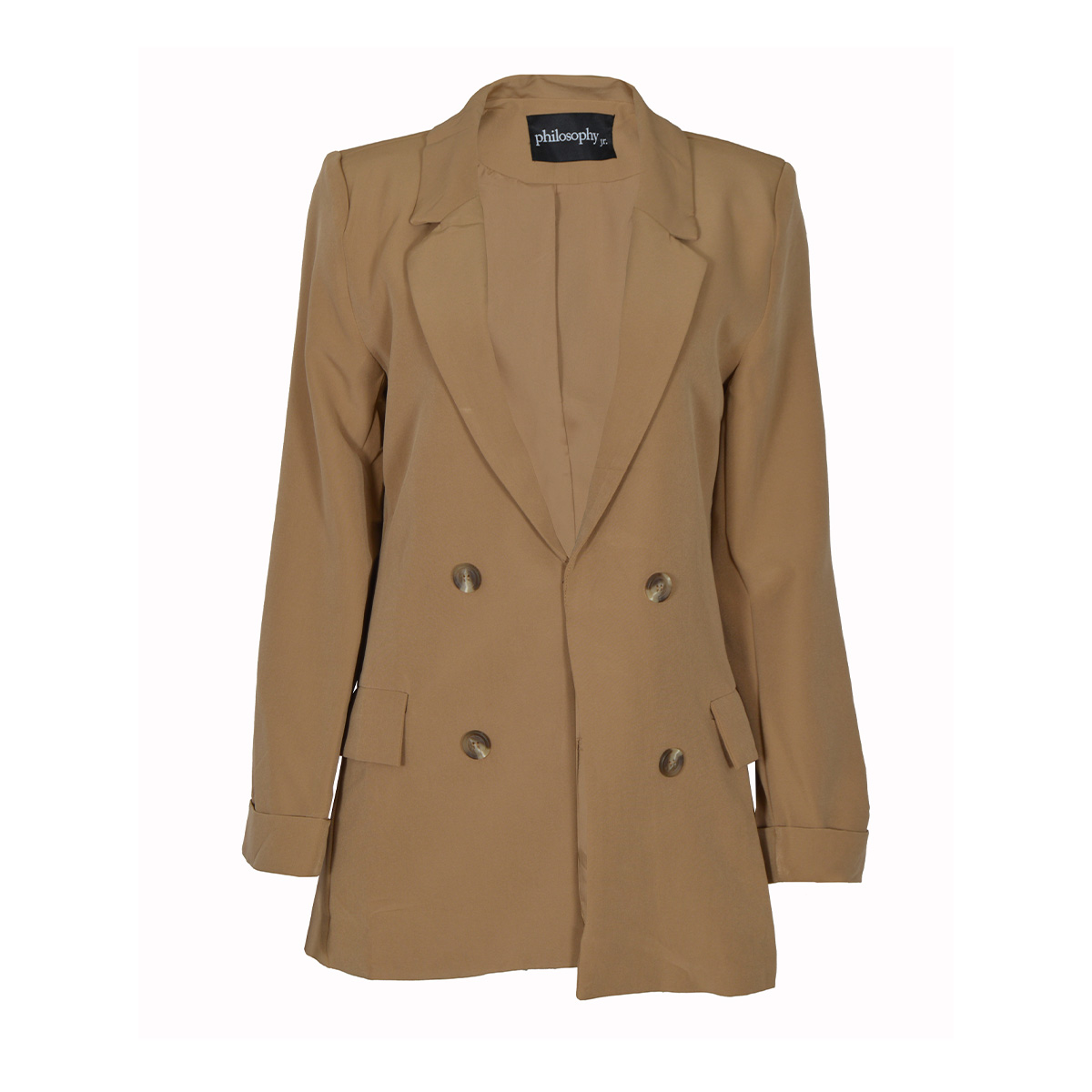 Saco Abierto con Detalle de Botones Philosophy Talla Grande para Mujer image number null