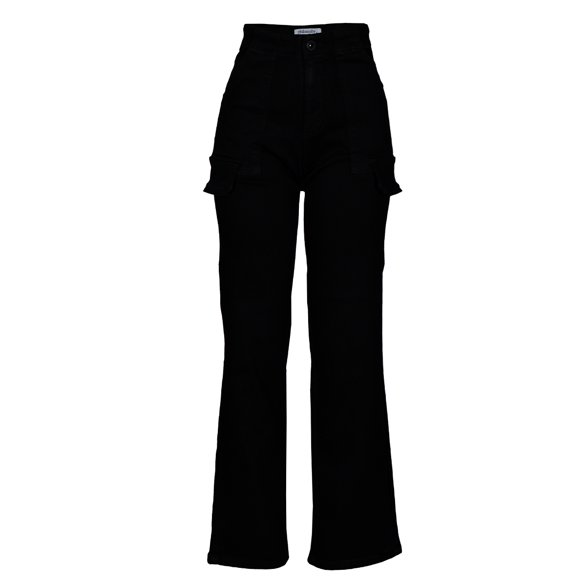 Jeans Recto Cargo Philosophy Color Negro Talla 5 para Mujer image number null