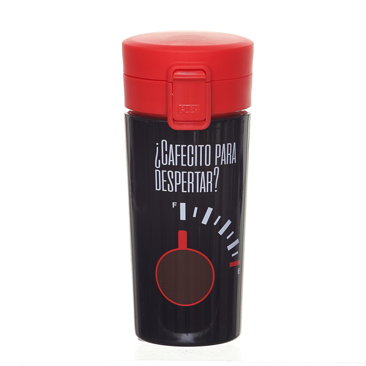 Vaso T&eacute;rmico Steiner Acero Inoxidable Divertido Dise&ntilde;o Negro-Rojo 350 ml image number null