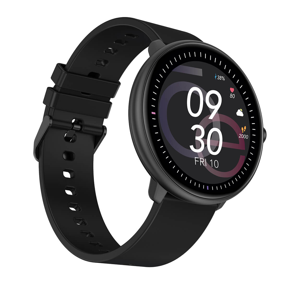 Smartwatch Cloe Series 3 silicón negro unisex image number null