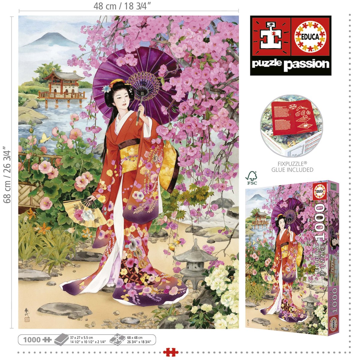 Rompecabezas Teien Haruyo Morita de 1000 Piezas Educa image number null