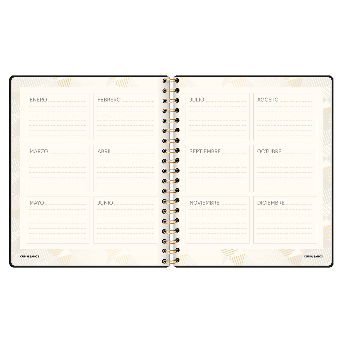 Agenda Diaria con Espiral Negra Premium Paper image number null