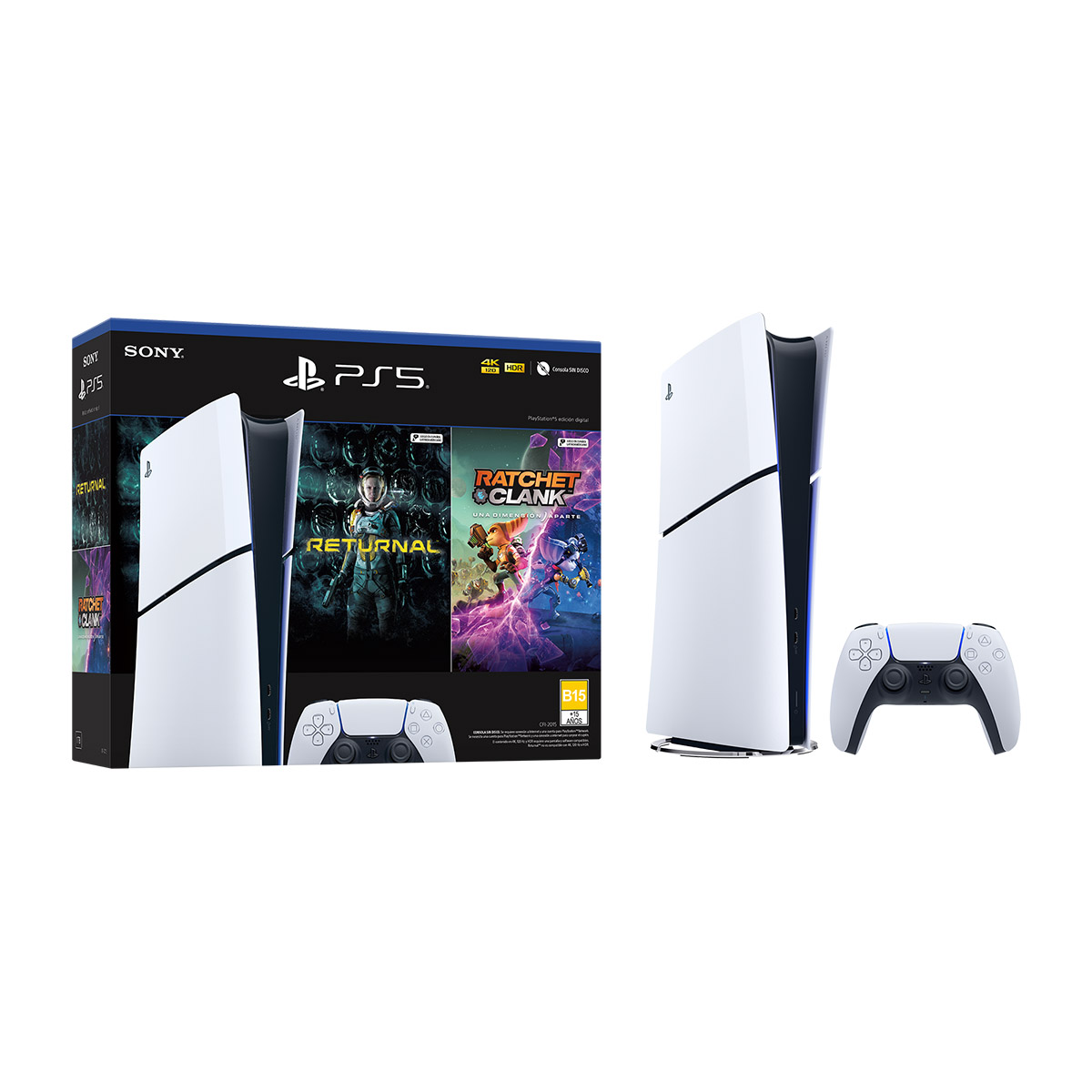 Consola PlayStation®5 (Modelo Slim) Con 2 Juegos - Versión Digital image number null