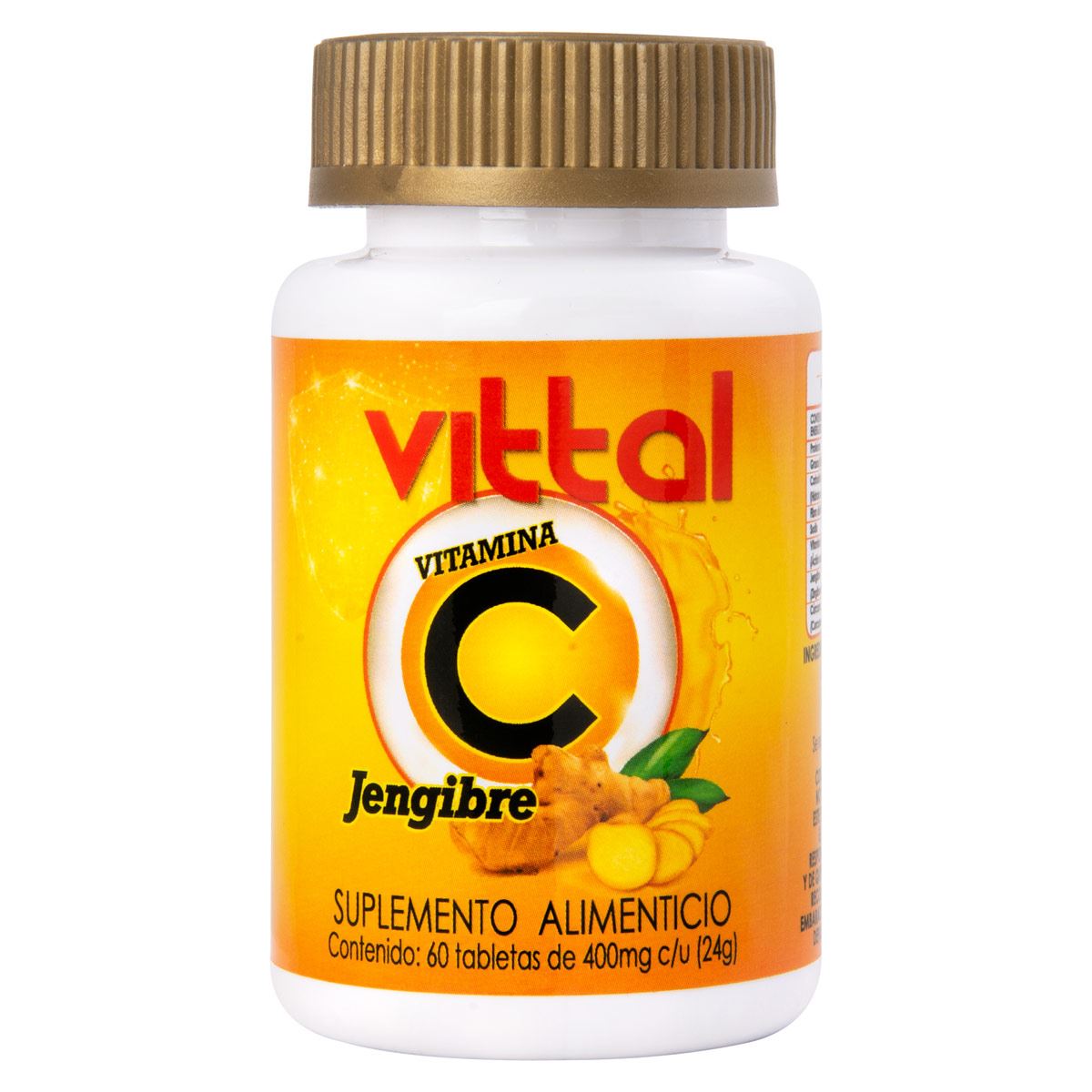 Vittal "C"  Jengibre y Curcuma  60 tabletas image number null