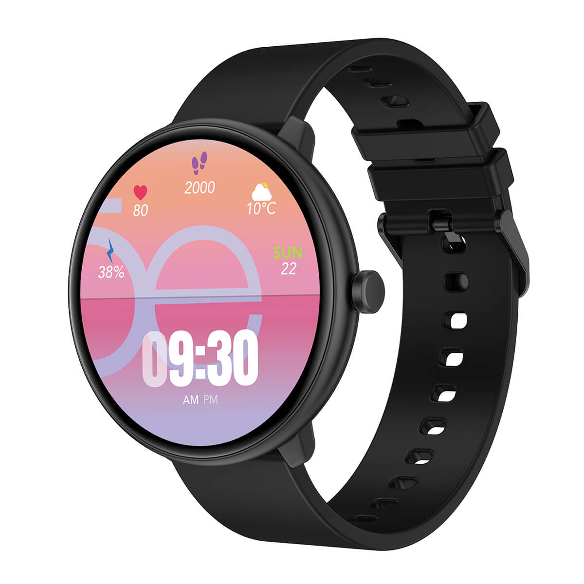 Smartwatch Cloe Series 3 silicón negro unisex image number null