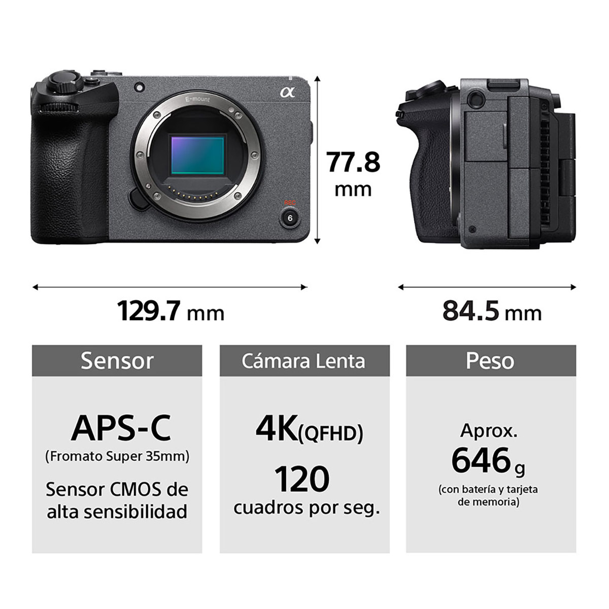 Cámara Sony FX30 de Cine Con Sensor APS-C Montura-E image number null