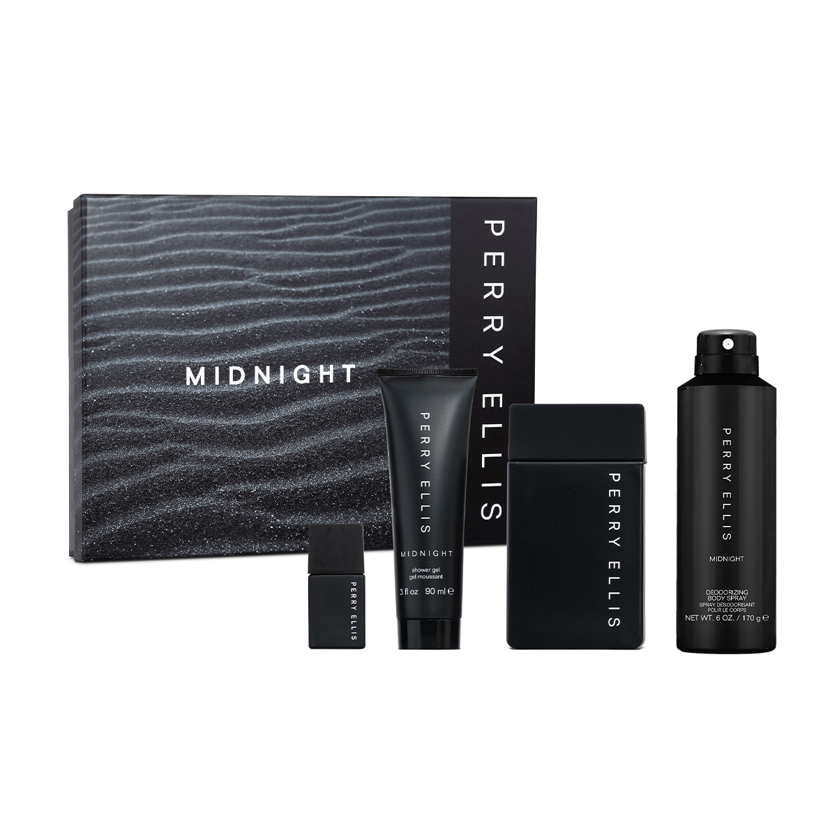 Estuche Eau De Toilette Perry Ellis 4Pc Midnight 100 Ml Para Hombre image number null