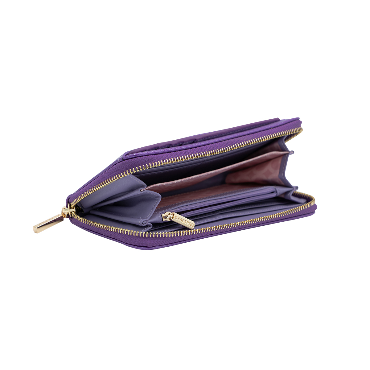 Cartera  Crabtree Morado Met&aacute;lico Para Mujer image number null
