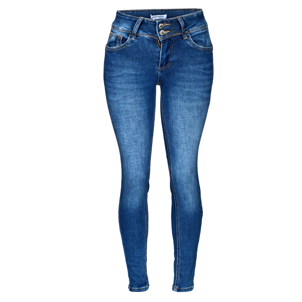 Jeans Skinny Tiro Alto Philosophy Talla 1 para Mujer image number null
