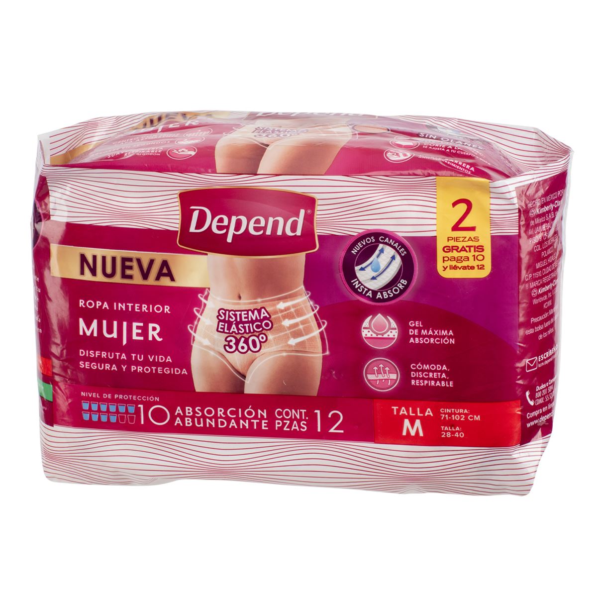 Ropa Interior Depend Mediana para Mujer image number null